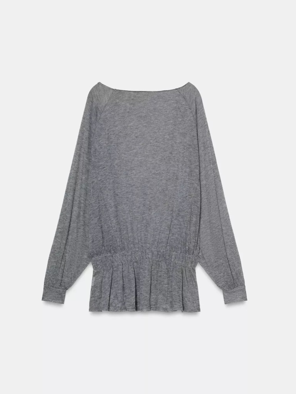 Zara BATWING RUFFLE SLEEVE TOP - Picture 6 of 6
